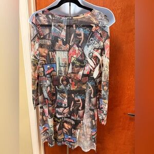 VTG Magazine-Print Collage Dress • Statement Graphic Dress • Streetwear Chic” 1x